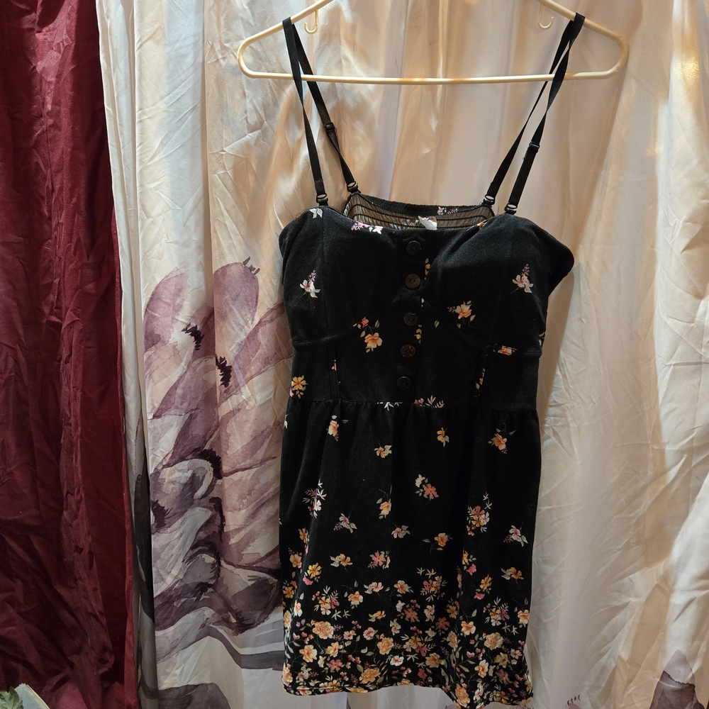 No Boundaries Black Floral Dress